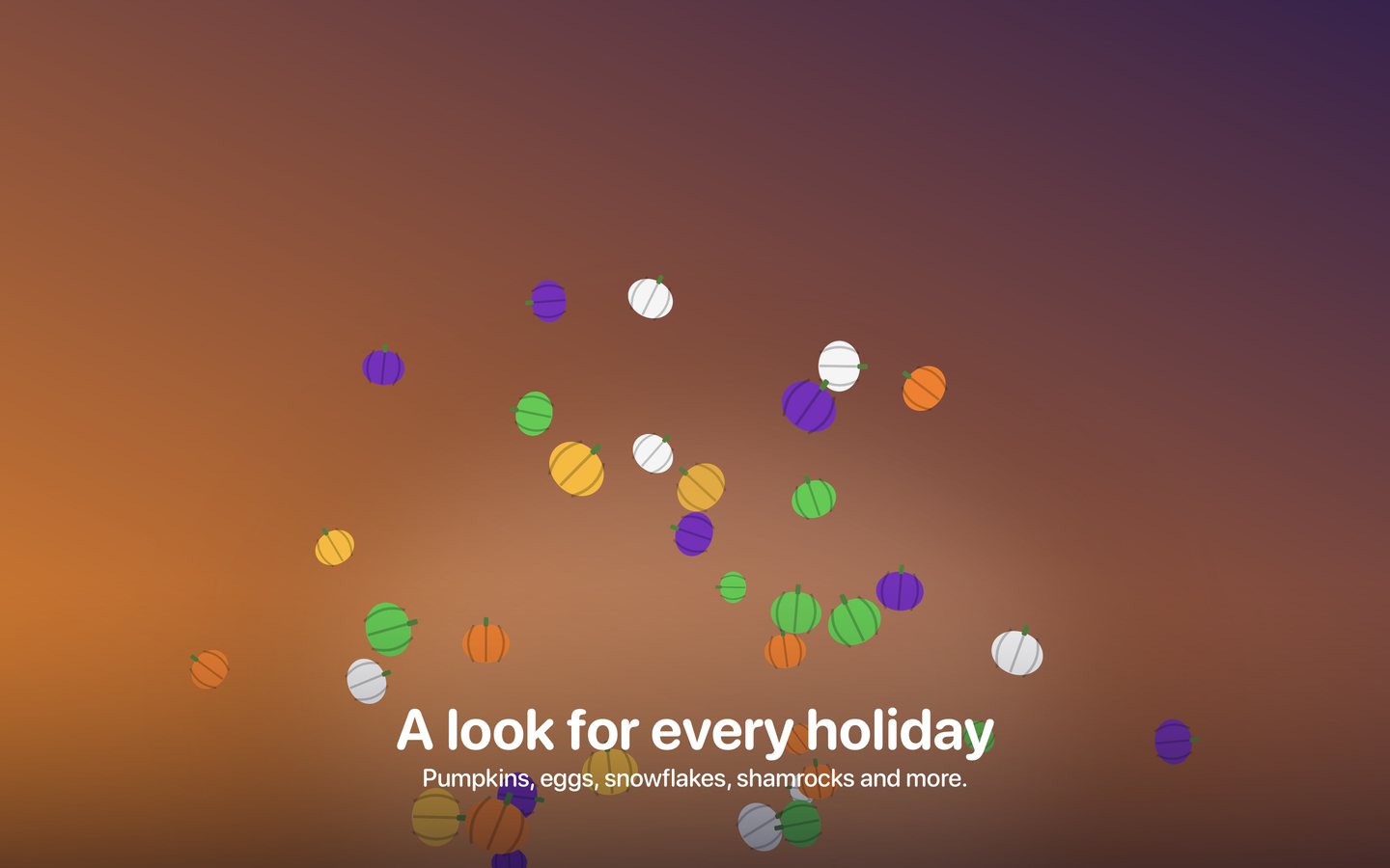 Pumpkins, eggs and shamrocks for every holiday look